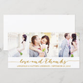 CALLIGRAPHIE COLLAGE | CARTE PHOTO mariage MERCI (Devant / Derrière)