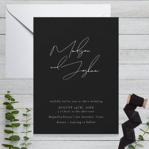 Calligraphie contemporaine Faire-part de mariage s