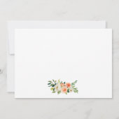 Calligraphie Coral Floral Enregistrer La Carte Dat (Dos)