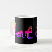 Calligraphie d'amour psychédélique Mug (Devant gauche)