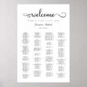 Calligraphie de bienvenue - Tableau alphabétique d (Devant)