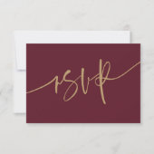 Calligraphie de Bourgogne moderne Mariage RSVP (Devant)