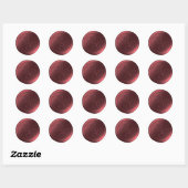 Calligraphie de canneberge Monogramme Stickers cir (Feuille)