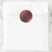 Calligraphie de canneberge Monogramme Stickers cir (Sac)