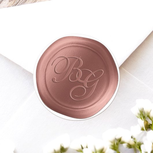 Calligraphie de cannelle Monogramme Stickers de ci