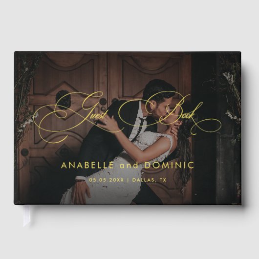 Calligraphie de fond foncé Élégant Mariage de fond (Recto)