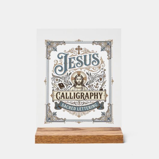 Calligraphie de Jésus Lettrage sacré Calligraphie (Recto)