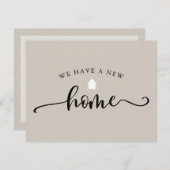 Calligraphie de la Faire-part de déplacement budgé (Devant / Derrière)