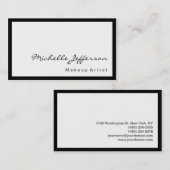 Calligraphie de la frontière noire Carte de visite (Devant / Derrière)