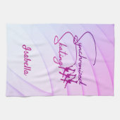 Calligraphie de la serviette de patinage synchroni (Horizontal)