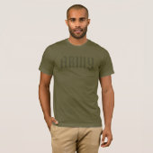 Calligraphie de l'ARMÉE gravée T-shirt militaire (Devant entier)