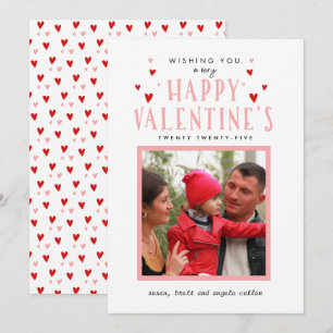 Calligraphie de Little Hearts Saint Valentin Carte