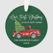 Calligraphie de Noël Nouveau Accueil Camion vert (devant)