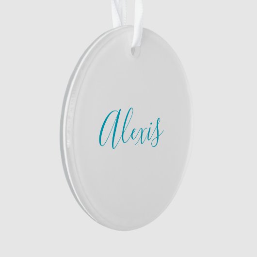 Calligraphie de nom Script Plain Simple Blanc Bleu (devant)