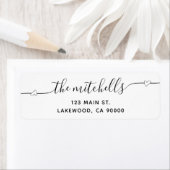 Calligraphie de script cardiaque Étiquette moderne (En situation)