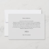 Calligraphie de script classique Élégant Carte de  (Dos)