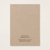 Calligraphie de script Kraft Earring Carte d'affic (Dos)