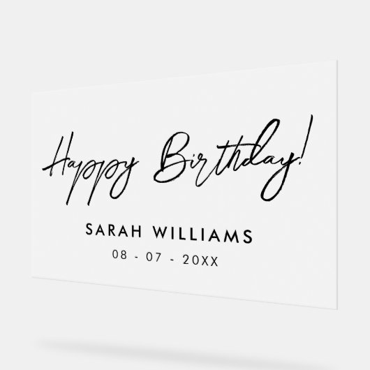 Calligraphie de script moderne Joyeux Anniversaire (Angle)