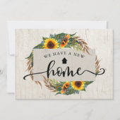 Calligraphie de tournesol rustique Faire-part mobi (Devant)