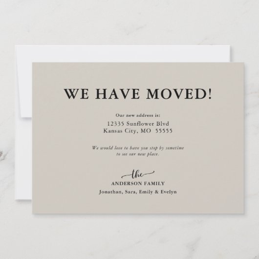 Calligraphie de tournesol rustique Faire-part mobi (Dos)