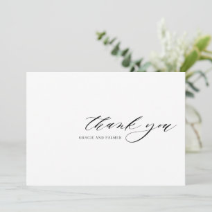Calligraphie délicate Carte de remerciements du jo