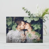 Calligraphie Délicate Modifier Le Carte photo Date (Debout devant)