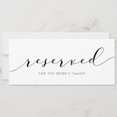 Calligraphie des signes de carte réservée Mariage  (Devant)