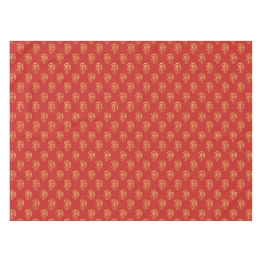 Calligraphie d'or Joyeuse nappe de Noël (Devant (Horizontal))