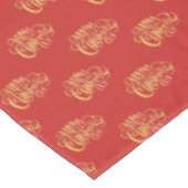 Calligraphie d'or Joyeuse nappe de Noël (Angle)