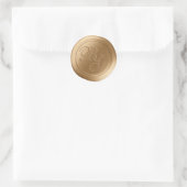 Calligraphie d'or Monogramme Stickers de cire (Sac)