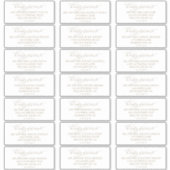 Calligraphie d'or romantique Étiquettes de adresse (Devant)