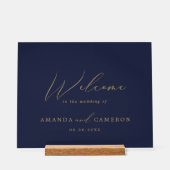 Calligraphie d'or romantique Mariage de la Marine (Recto)