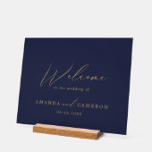 Calligraphie d'or romantique Mariage de la Marine (Angle)