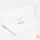 Calligraphie d'or | Sticker Merci Mariage (Enveloppe)