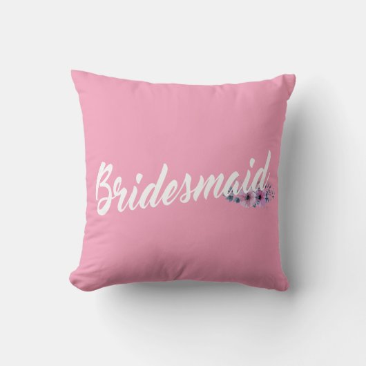 Calligraphie du Mariage de Bridesmaid | Oreiller (Recto)