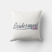 Calligraphie du Mariage de Bridesmaid | Oreiller (Verso)