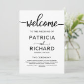 Calligraphie du programme de cérémonie de Mariage (Debout devant)