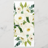 Calligraphie du Sud | Carte de menu du dîner flora (Dos)