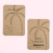 Calligraphie Earrage Carte d'affichage Plage Palm