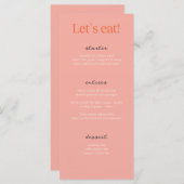 Calligraphie Elegant Beige Mariage Cartes de menu (Devant / Derrière)