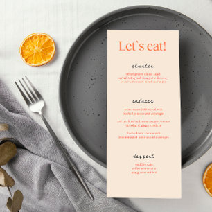 Calligraphie Elegant Beige Mariage Cartes de menu