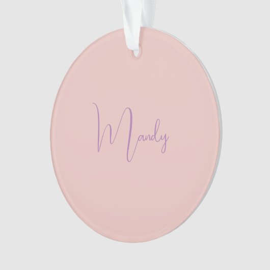 Calligraphie Élégant Rose Or Plaine Nom simple (devant)