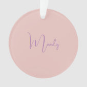 Calligraphie Élégant Rose Or Plaine Nom simple (devant)