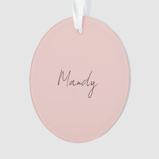 Calligraphie Élégant Rose Or Plaine Nom simple (devant)