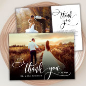 Calligraphie élégante 2 Mariage photo Carte de rem