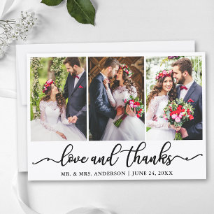 Calligraphie élégante Amour Merci Mariage 3 Photo