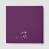 Calligraphie élégante argentée sur mariage violet (Verso)