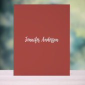 Calligraphie Élégante brique personnalisée Rouge (Neutre)