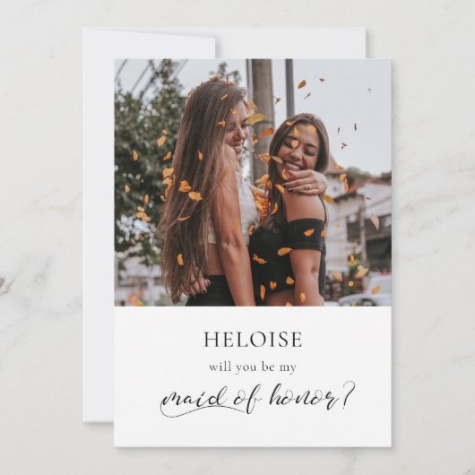 Calligraphie élégante Carte de proposition d'honne (Devant)