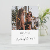 Calligraphie élégante Carte de proposition d'honne (Debout devant)